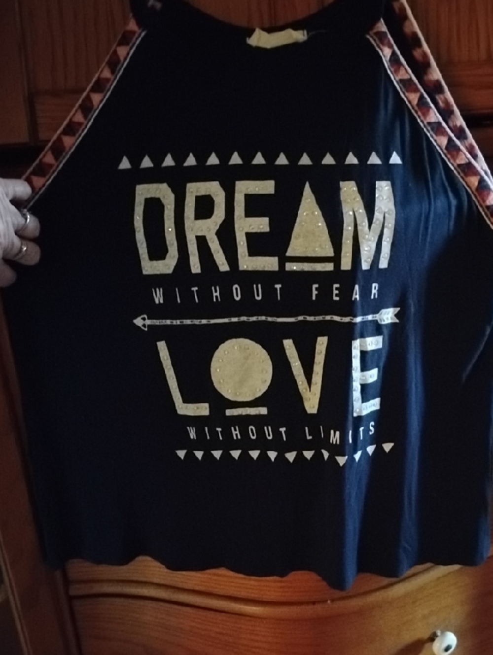 Black Graphic 'Dream Love' Tank Top